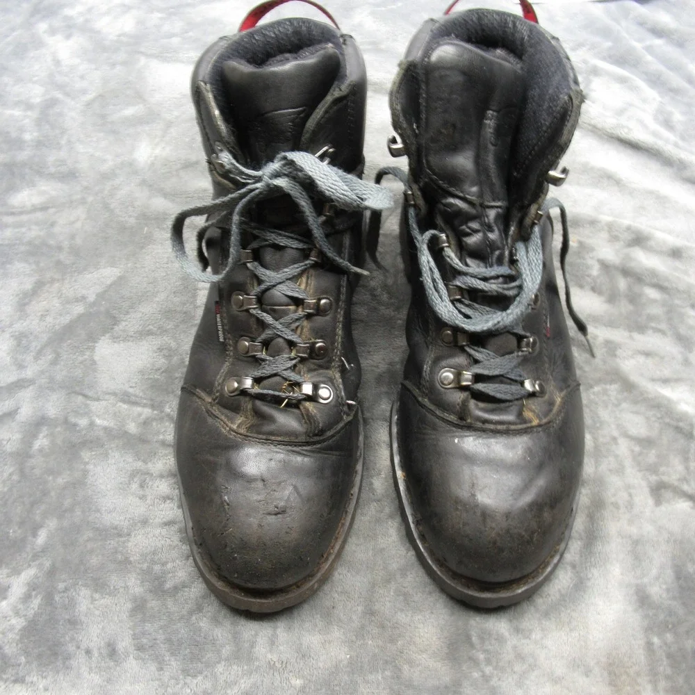 Red Wing Work Boots Mens‎ 10 D Black 971 Leather Waterproof Steel Toe Lace-Up